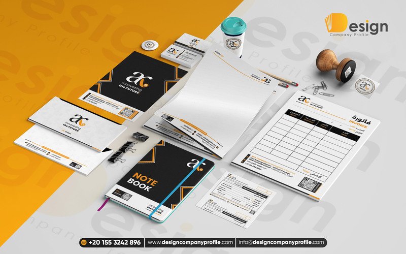 تصميم هوية بصرية لشركة مقاولات